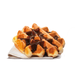 Waffle com xarope