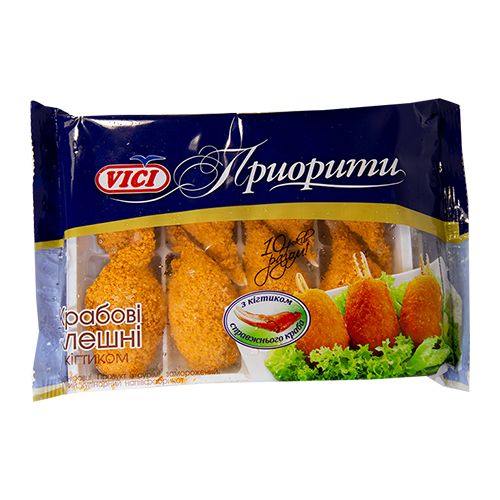 КРАБ КЛЕШНІ У СУХАРЯХ З КОГІТКОМ С/М 260Г VICI