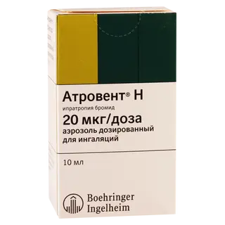 ატროვენტი N აეროზოლი საინჰალაციო 20მკგ/1დოზა 200დოზა ფლაკონი #1 0 Atrovent aerosol 20mkg/doz 200doz #1