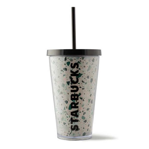 Kubek na zimne napoje Terrazzo czarny 16oz