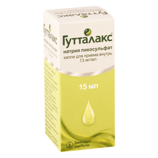 გუტალაქსი წვეთები ორალური 7.5მგ/1მლ 15მლ ფლაკონი #1 0 Gutalax dr 7.5mg/ml 15ml #1