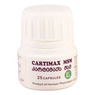 კარტიმაქს მსმ კაფსულა 500მგ+200მგ+200მგ #25 0 Cartimax MSM caps #25