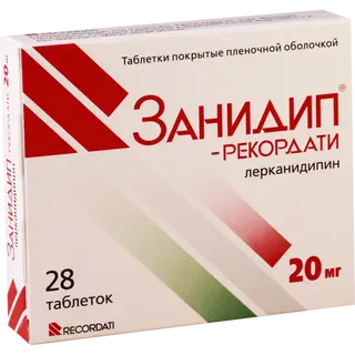 ზანიდიპ-რეკორდატი ტაბლეტი 20მგ #28 0 Zanidip-recordat tab 20mg #28