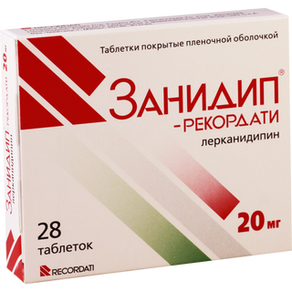 ზანიდიპ-რეკორდატი ტაბლეტი 20მგ #28 0 Zanidip-recordat tab 20mg #28