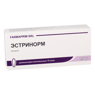 ესტრინორმი სანთელი ვაგინალური 0.5მგ #15 0 Estrinorm vaginal supp 0.5mg #15