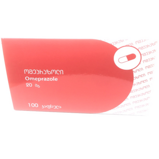 ომეპრაზოლი-წითელი A კაფსულა 20მგ #100 0 Omeprazole caps 20mg #100