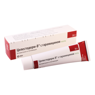 ცელესტოდერმი-V გარამიც. მალამო 1მგ+1მგ/1გრ 30გრ ტუბი #1 0 Celestoderm-V with Garamycin ointment 30gr